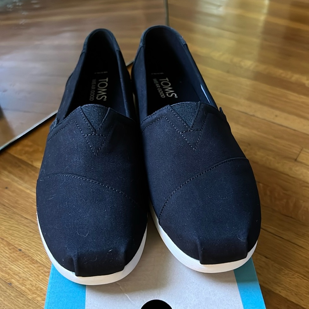 TOMS Men’s Alpharetta Black Brushed Twill/Suede 10.5